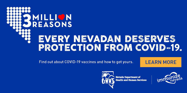 Graphic with NV COVID Fighter dot org hyperlink